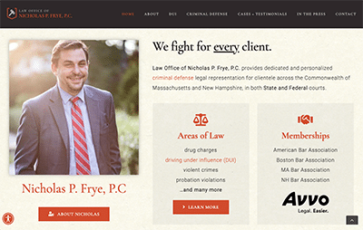 Law Office of Nicholas P. Frye Website